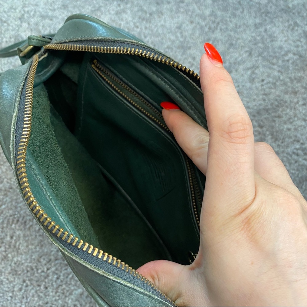 Vintage Coach Leatherwear 0615-134 Green Leather Crossbody Shoulder Bag - Picture 2 of 10